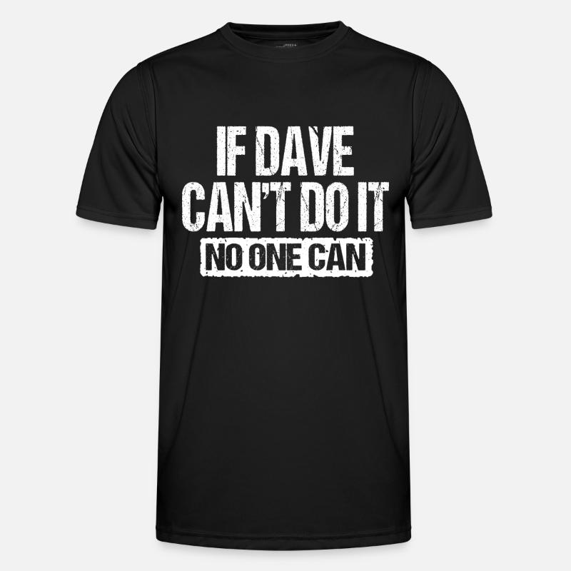 Lustiger Dave - Männer Funktions-T-Shirt - Schwarz