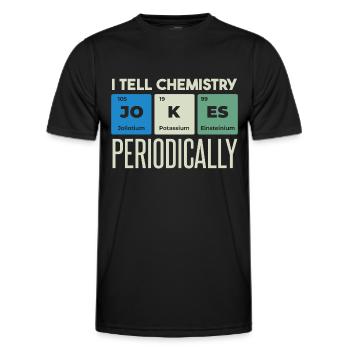 Je raconte des blagues de chimie - T-shirt sport Homme - noir - Devant - AI Model Male 178 dark (178cm)