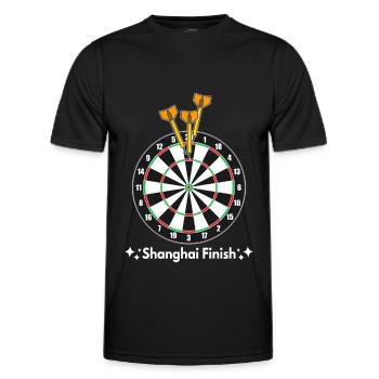 Shanghai Finish Darts Dartboard - T-shirt sport Homme - noir - Devant - AI Model Male 178 dark (178cm)