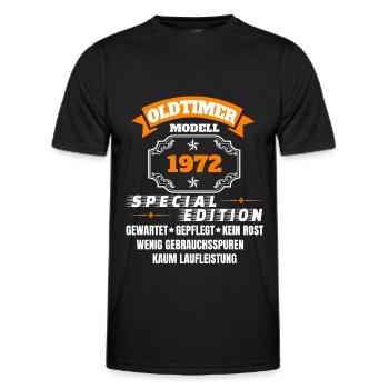 Oldtimer Modell 1972 - Männer Funktions-T-Shirt - Schwarz - Vorne - AI Model Male 178 dark (178cm)