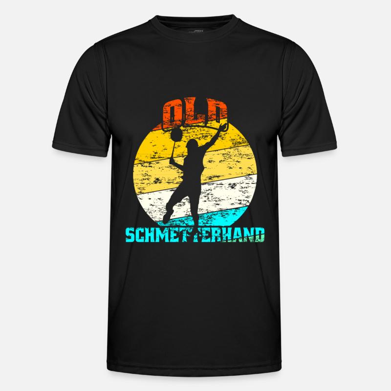Old Schmetterhand Tennis oder Badminton Spieler Männer Funktions-T-Shirt