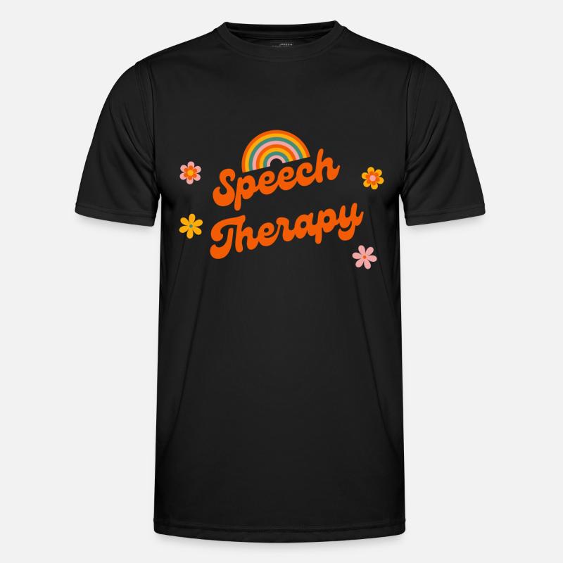 Speech Therapy Rainbow Pathologist - Men's Functional T-Shirt - black