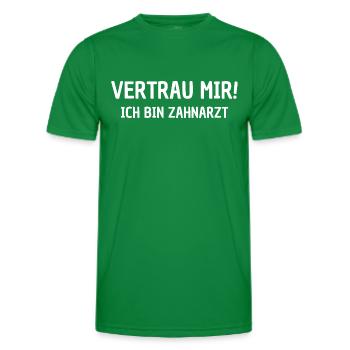 Fais-moi confiance! Je suis dentiste - T-shirt sport Homme - vert - Devant - AI Model Male 178 dark (178cm)