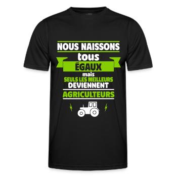 les meilleurs agriculteur - T-shirt sport Homme - noir - Devant - AI Model Male 178 dark (178cm)