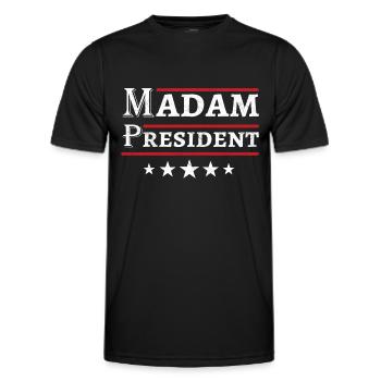 Madam President 2024 - Men's Functional T-Shirt - black - Front - AI Model Male 178 dark (178cm)