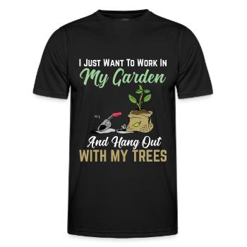 Jardin, jardinage, jardinier, jardinier - T-shirt sport Homme - noir - Devant - AI Model Male 178 dark (178cm)