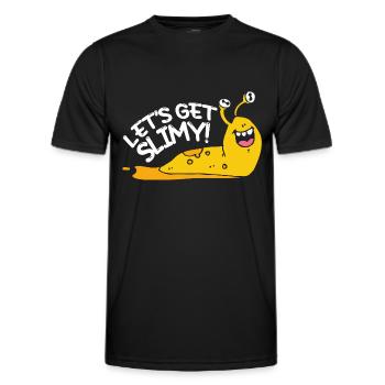 Lass uns schleimige Bananenschnecke bekommen - Männer Funktions-T-Shirt - Schwarz - Vorne - AI Model Male 178 dark (178cm)