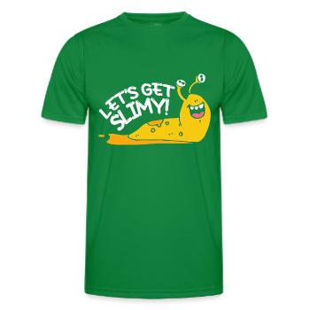 Lass uns schleimige Bananenschnecke bekommen - Männer Funktions-T-Shirt - Kelly Green - Vorne - AI Model Male 178 dark (178cm)