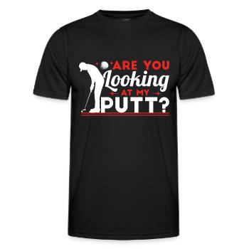Siehst du meinen Putt an? - Männer Funktions-T-Shirt - Schwarz - Vorne - AI Model Male 178 dark (178cm)