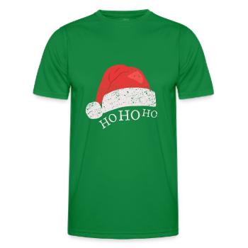 Christmas Ho Ho Ho - Men's Functional T-Shirt - kelly green - Front - AI Model Male 178 dark (178cm)