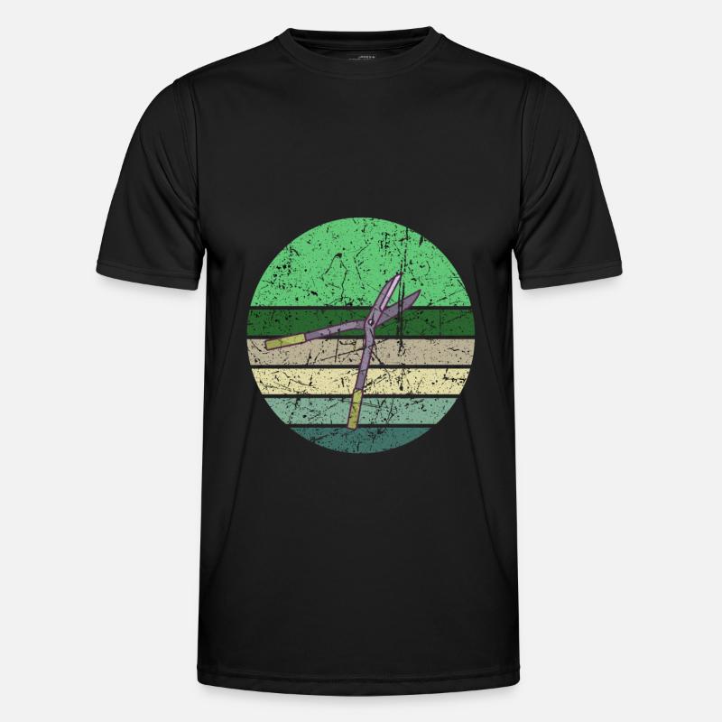 Gartenarbeit Heckenschere Retro Männer Funktions-T-Shirt