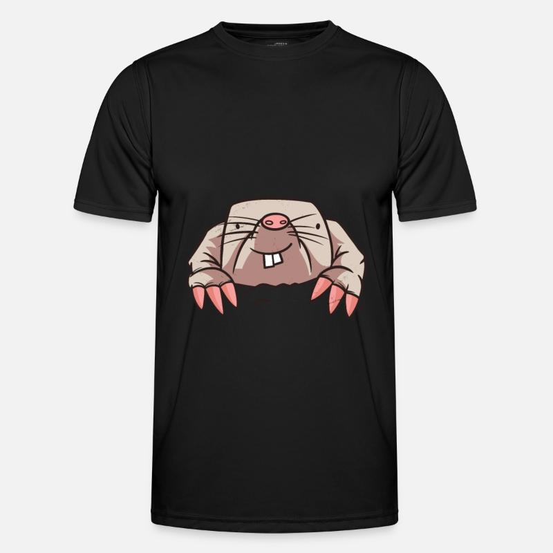 Maulwurf Tier Geschenk - Männer Funktions-T-Shirt - Schwarz