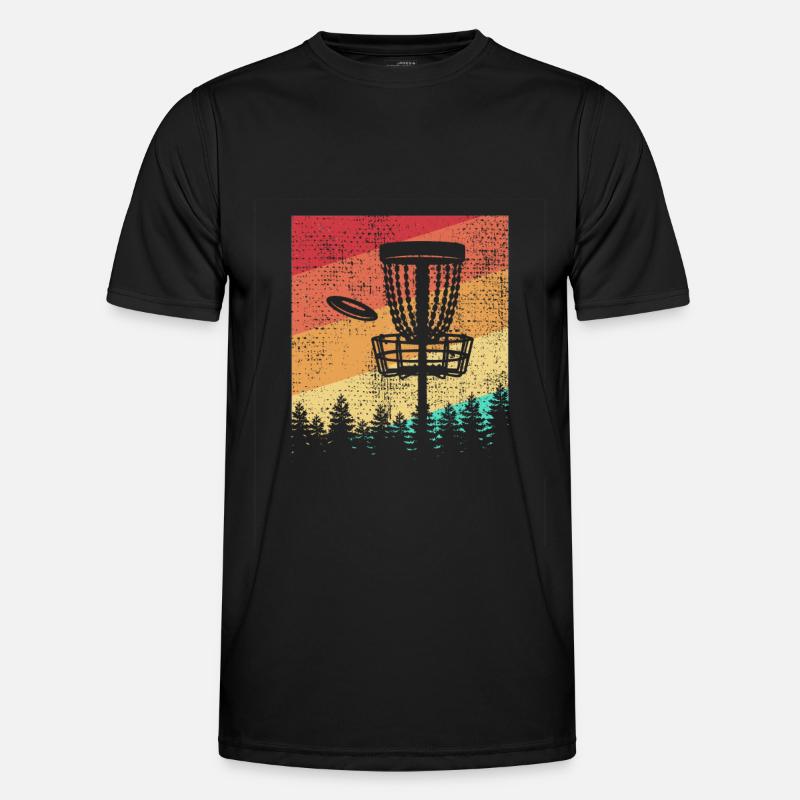 Disc Golf Retro - Männer Funktions-T-Shirt - Schwarz