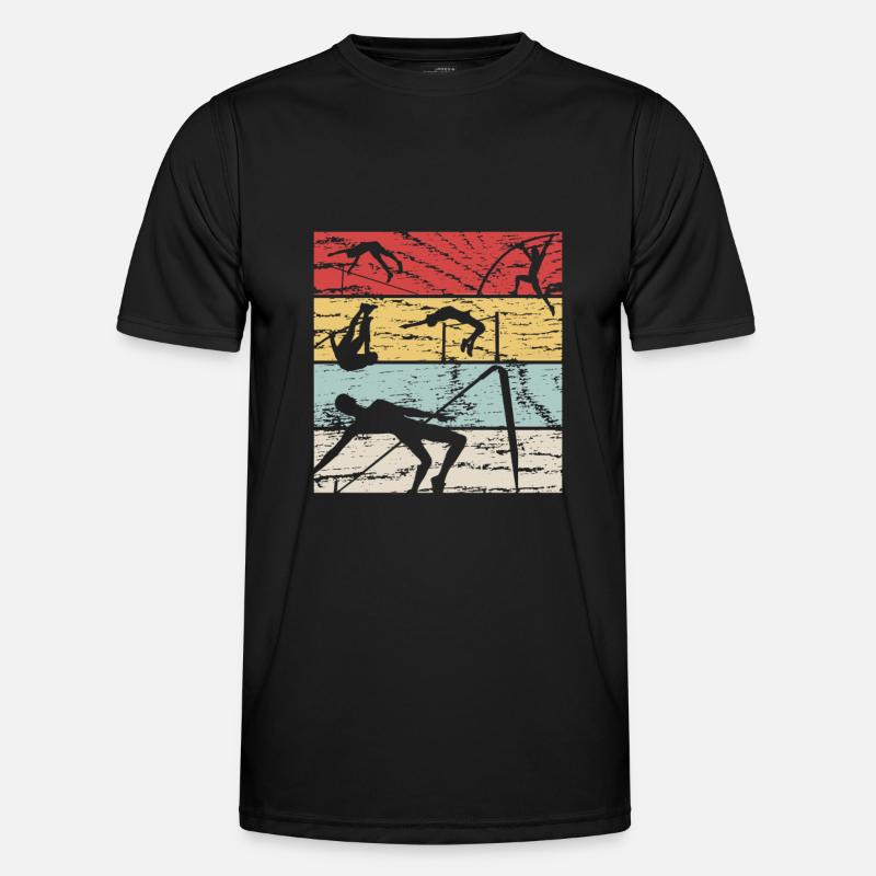 Hochsprung Retro Männer Funktions-T-Shirt