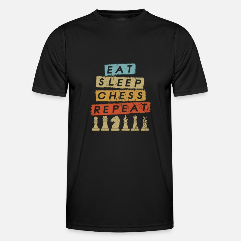 Eat Sleep Chess Repeat - Men's Functional T-Shirt - black