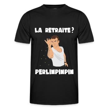 Macron reformiert LREM Rentner Armut Elend Straße - Männer Funktions-T-Shirt - Schwarz - Vorne - AI Model Male 178 dark (178cm)
