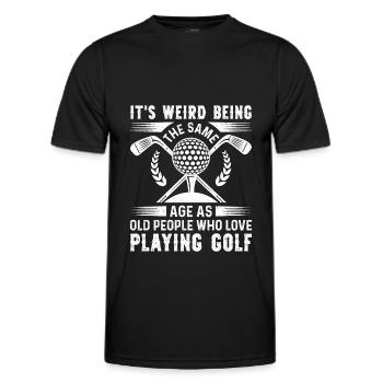 Großvater Papa Amateur Golf Humor Alt - Männer Funktions-T-Shirt - Schwarz - Vorne - AI Model Male 178 dark (178cm)