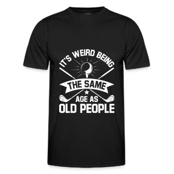 Grandfather Dad Amateur Golf Humor Grandpa Old - Men's Functional T-Shirt - black - Front - AI Model Male 178 dark (178cm)