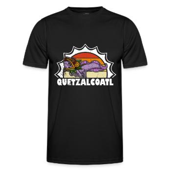 Quetzalcoatl Axolotl Mexico Aztecs Deity - Men's Functional T-Shirt - black - Front - AI Model Male 178 dark (178cm)