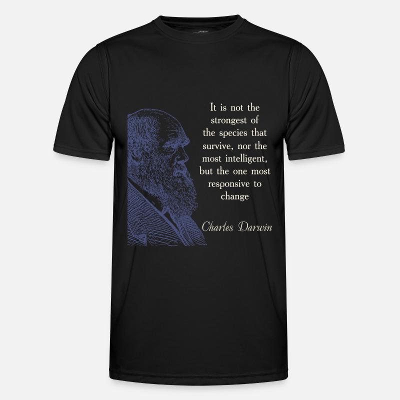 Zitieren Darwin Biologie Evolutionstheorie Männer Funktions-T-Shirt