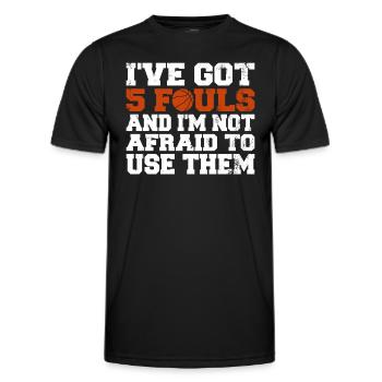 Hoops Basketball Player Streetball Hooping 5 Fouls - Männer Funktions-T-Shirt - Schwarz - Vorne - AI Model Male 178 dark (178cm)