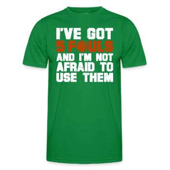 Hoops Basketball Player Streetball Hooping 5 Fouls - Men's Functional T-Shirt - kelly green - Front - AI Model Male 178 dark (178cm)