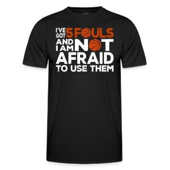 Hoops Basketball Player Streetball Hooping 5 Fouls - Männer Funktions-T-Shirt - Schwarz - Vorne - AI Model Male 178 dark (178cm)
