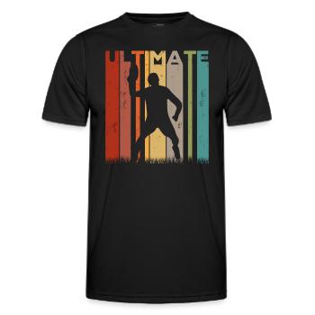Ultimate Frisbee Frolf Disc Golf Flying Disc Sport - T-shirt sport Homme - noir - Devant - AI Model Male 178 dark (178cm)