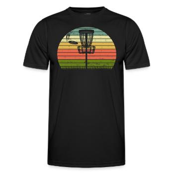 Ultimate Frisbee Frolf Disc Golf Flying Disc Sport - T-shirt sport Homme - noir - Devant - AI Model Male 178 dark (178cm)