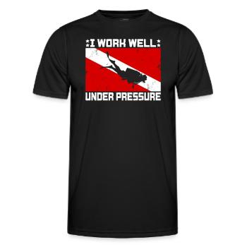 Dive Master Rescue Diver Scuba Diving Instructor - Men's Functional T-Shirt - black - Front - AI Model Male 178 dark (178cm)