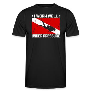 Dive Master Rescue Diver Scuba Diving Instructor - Men's Functional T-Shirt - black - Front - AI Model Male 178 dark (178cm)