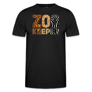 Zookeeper Costume African Animal Safari Zoo Keeper - Men's Functional T-Shirt - black - Front - AI Model Male 178 dark (178cm)