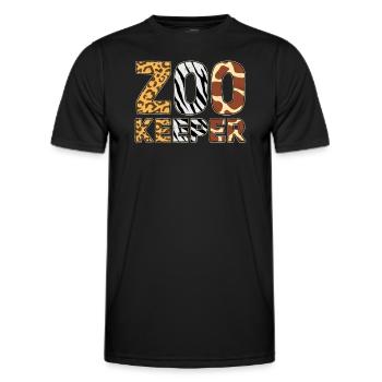 Zookeeper Costume African Animal Safari Zoo Keeper - Men's Functional T-Shirt - black - Front - AI Model Male 178 dark (178cm)