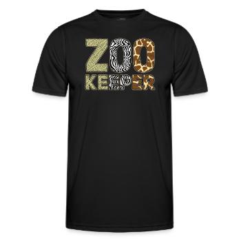 Zookeeper Costume African Animal Safari Zoo Keeper - Men's Functional T-Shirt - black - Front - AI Model Male 178 dark (178cm)