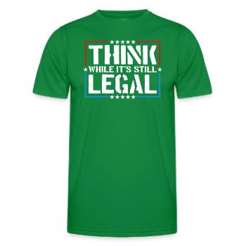 Penser tant qu’il s’agit encore d’une pensée critique légale - T-shirt sport Homme - vert - Devant - AI Model Male 178 dark (178cm)