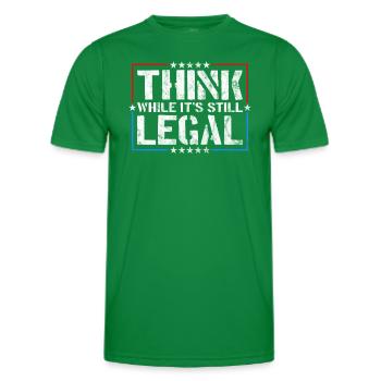 Penser tant qu’il s’agit encore d’une pensée critique légale - T-shirt sport Homme - vert - Devant - AI Model Male 178 dark (178cm)
