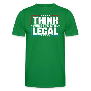Penser tant qu’il s’agit encore d’une pensée critique légale - T-shirt sport Homme - vert - Devant - AI Model Male 178 dark (178cm)