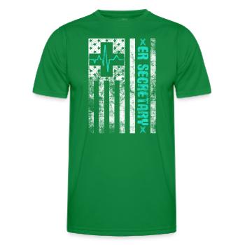 Emergency Room Registrar Registration ER Secretary - Men's Functional T-Shirt - kelly green - Front - AI Model Male 178 dark (178cm)