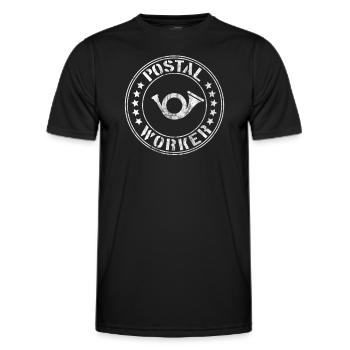 Postal Worker Letter Carrier Mail Delivery Mailman - Men's Functional T-Shirt - black - Front - AI Model Male 178 dark (178cm)