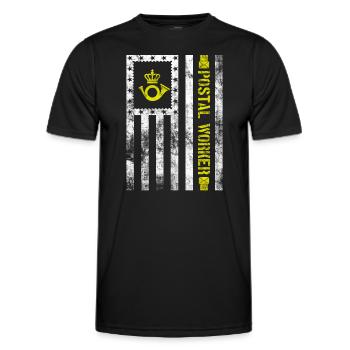Postal Worker Letter Carrier Mail Delivery Mailman - Men's Functional T-Shirt - black - Front - AI Model Male 178 dark (178cm)