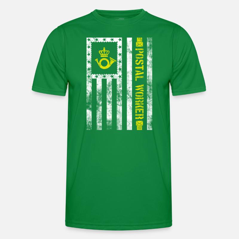 Postangestellter Briefträger Postzustellung Postbote Männer Funktions-T-Shirt