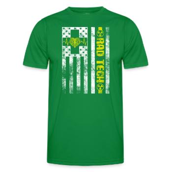 Radiology Department Medical Imaging Joke Rad Tech - Men's Functional T-Shirt - kelly green - Front - AI Model Male 178 dark (178cm)