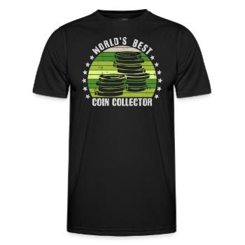 Münzsammler Lustige Münzen sammeln Numismatik - Männer Funktions-T-Shirt - Schwarz - Vorne - AI Model Male 178 dark (178cm)