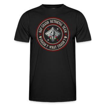 Équipe de récupération des accidents UAP | Orbes, OVNI, Extraterrestres, UAP - T-shirt sport Homme - noir - Devant - AI Model Male 178 dark (178cm)