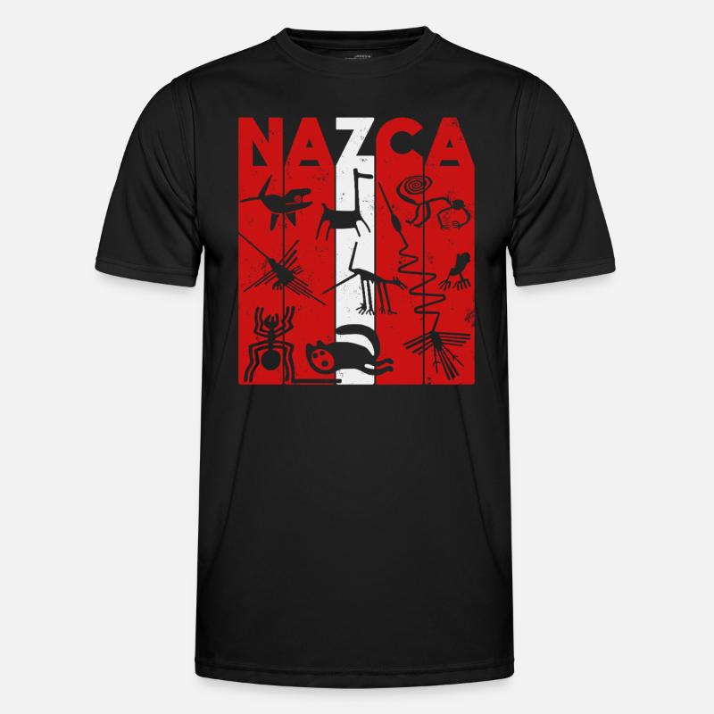 Nazca-Linien | Uralte Astronaut Peru Geoglyphen Männer Funktions-T-Shirt