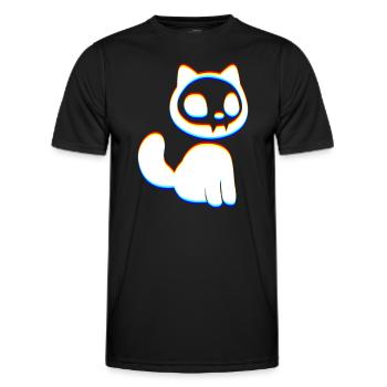 Glitch Art | Optical Illusion Vaporwave EDM Rave - Men's Functional T-Shirt - black - Front - AI Model Male 178 dark (178cm)