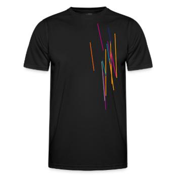 Couleurs Stripe Décoration - T-shirt sport Homme - noir - Devant - AI Model Male 178 dark (178cm)