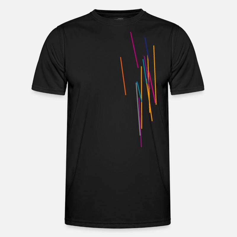 Colors Stripe Decoration Men's Functional T-Shirt