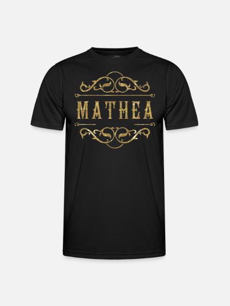Mathea gold - Männer Funktions-T-Shirt - Schwarz