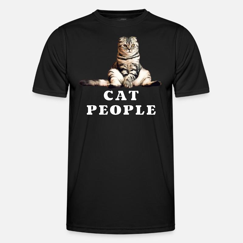 Cat – Cat People - Men's Functional T-Shirt - black